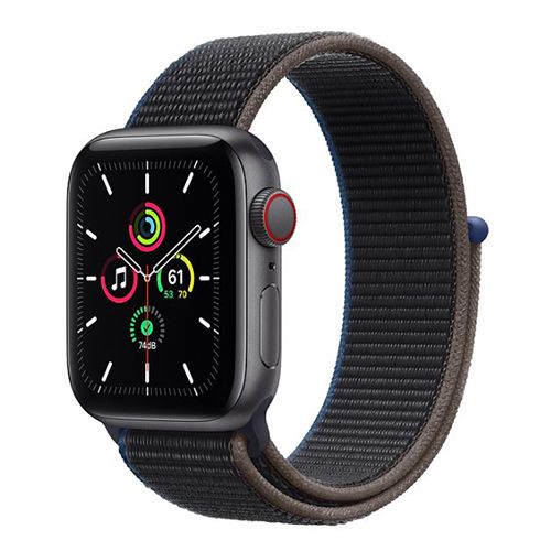 Apple Watch SE GPS Cellular 44mm MYF12VN/A Space Gray Aluminium Case with  Charcoal Sport Loop