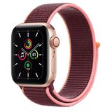 Apple Watch SE GPS + Cellular 44mm MYEY2VN/A Gold Aluminium Case with Plum Sport Loop