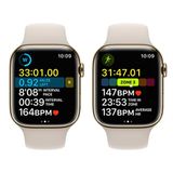 Apple Watch Series 8 GPS + Cellular 45mm viền Thép dây cao su Gold VN/A