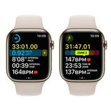 Apple Watch Series 8 GPS + Cellular 41mm viền Thép dây cao su Gold VN/A