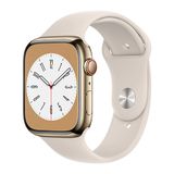 Apple Watch Series 8 GPS + Cellular 45mm viền Thép dây cao su Gold VN/A