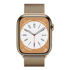 Apple Watch Series 8 GPS + Cellular 45mm viền Thép dây thép Gold VN/A