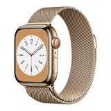 Apple Watch Series 8 GPS + Cellular 45mm viền Thép dây thép Gold VN/A