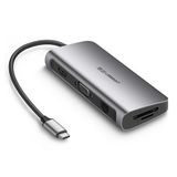 Cáp chuyển USB Type C ra HDMI, VGA, USB 3.0, Lan, SD, USB-C Ugreen 40873