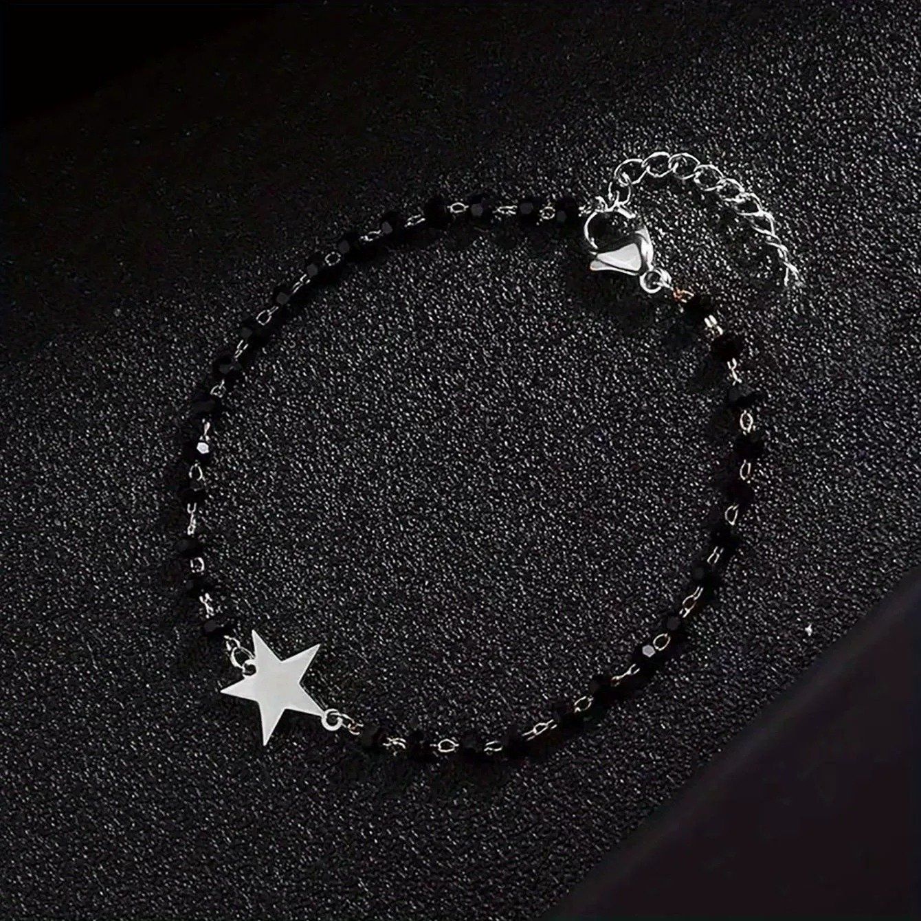 Vòng tay nối đá obsidian D19