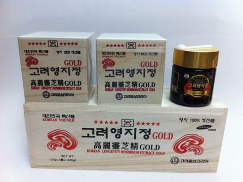  CAO LINH CHI HÀN QUỐC HỘP GỖ TRẮNG 120gr x 3 