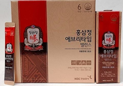  TINH CHẤT HỒNG SÂM KGC - EVERYTIME BALANCE 10 ML X 30 GÓI 