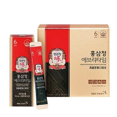  TINH CHẤT HỒNG SÂM CHÍNH PHỦ EVERYTIME 10 ML X 30 GÓI 