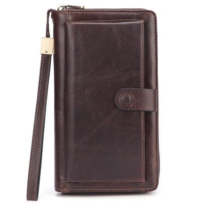 Ví cầm tay da bò nhiều ngăn - 2173227