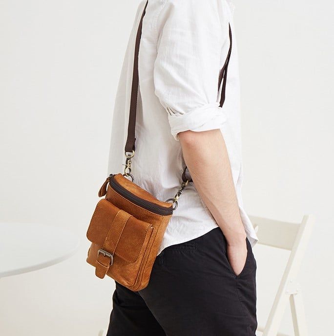 Túi mini đeo chéo kiêm đeo hông da mềm - 373832