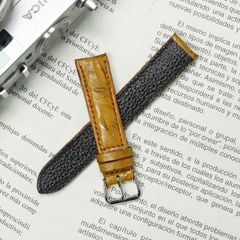 Dây đồng hồ size 16 da thật - Nâu vàng