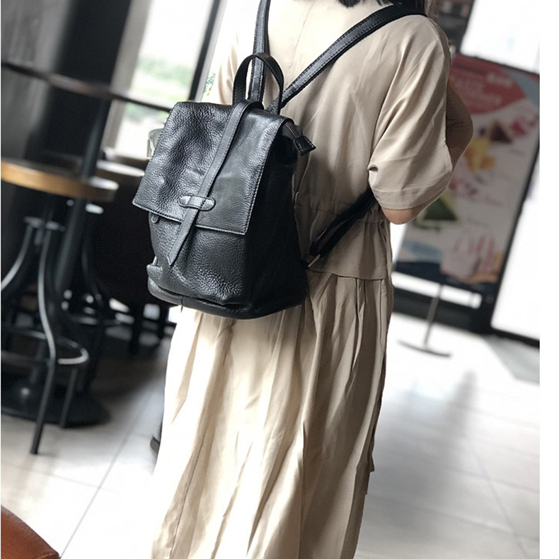 Balo da bò thật của nữ cỡ trung, thời trang, tiện lợi - 3943851