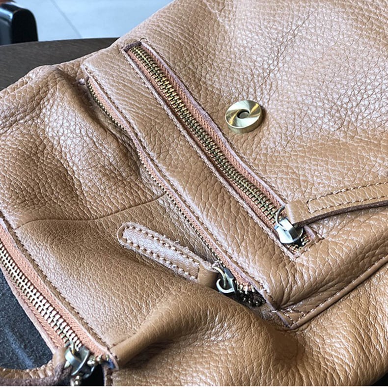 Balo da bò thật của nữ cỡ trung, thời trang, tiện lợi - 3943851