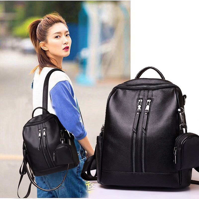 Balo nữ da bò xịn thời trang năng động - 1012805