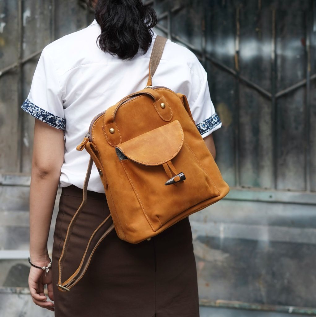 Balo nữ dáng gọn da thật đẹp đơn giản - 1352511