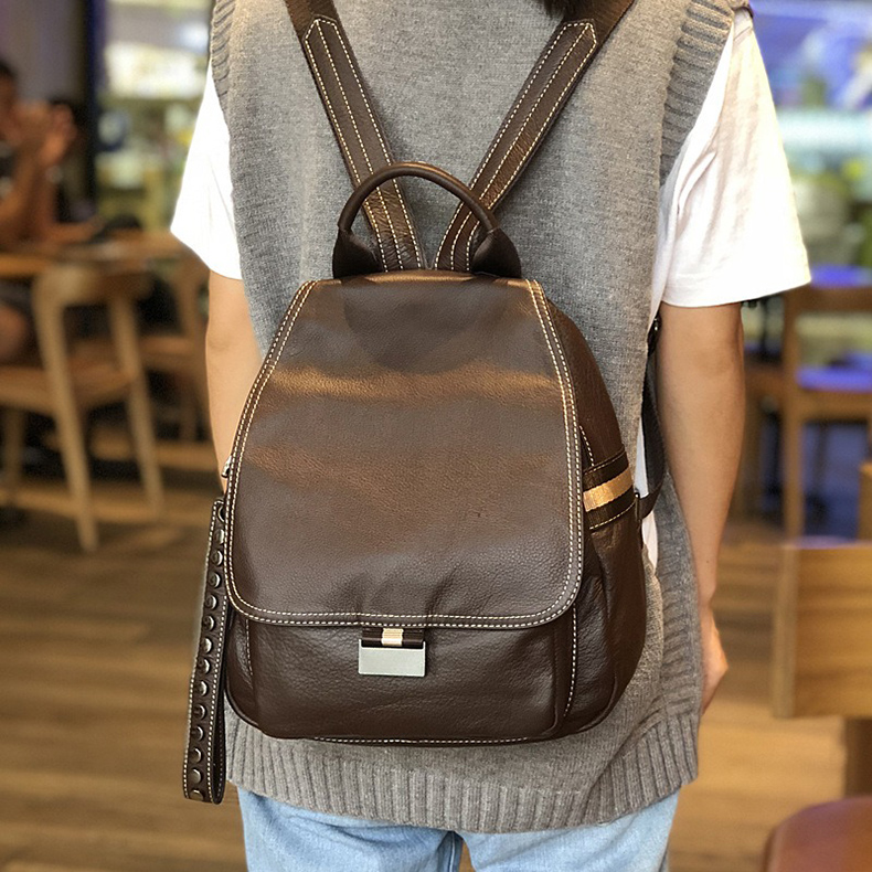 Balo nữ thời trang, da bò thật bền bỉ - 3943856