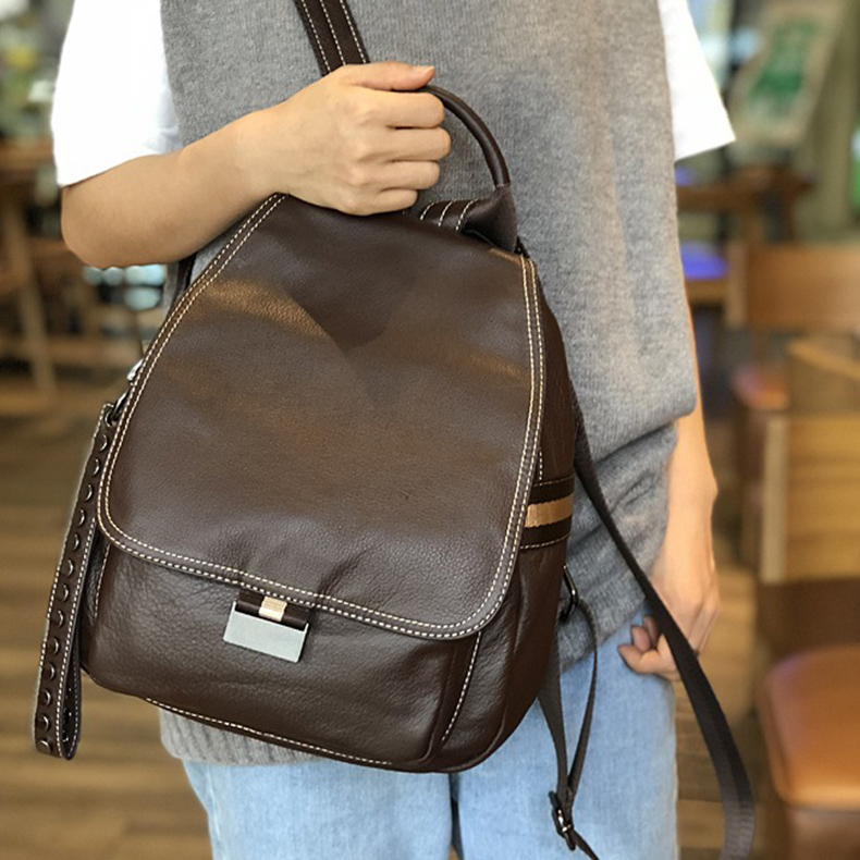 Balo nữ thời trang, da bò thật bền bỉ - 3943856