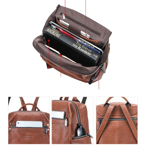 Balo nữ da bò thật đa năng thời trang - 2116440