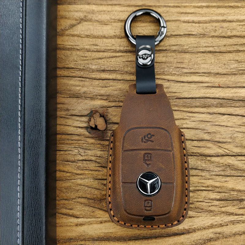 Móc khóa ô tô Mercedes thủ công da thật - 1910374