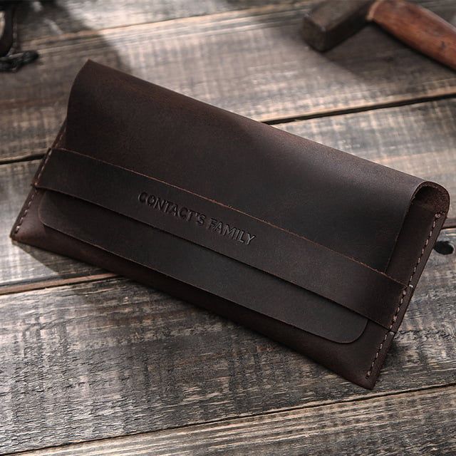 Bao da đựng kính da sáp bền đẹp - 1788291