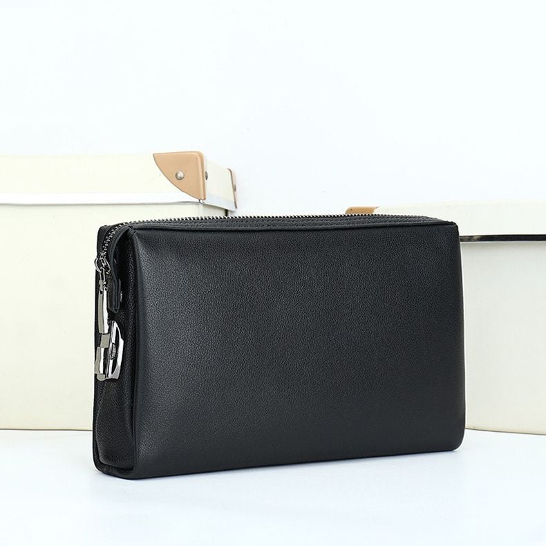 Clutch cầm tay nam da mềm, khóa số an toàn - 4682225