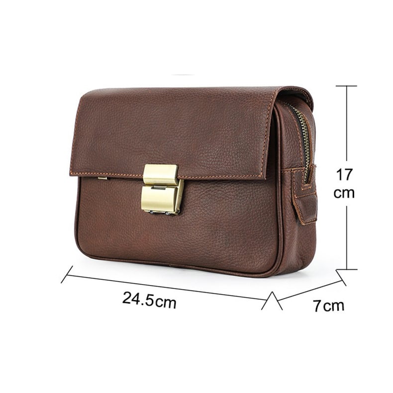 Clutch cầm tay da bò khóa số lịch lãm - 3613181