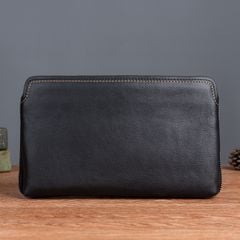 Clutch cầm tay da bò kiểu dáng đơn giản, cổ điển - 4309507