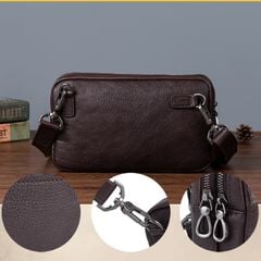 Clutch cầm tay kiêm đeo chéo da bò cỡ nhỏ - 4309505