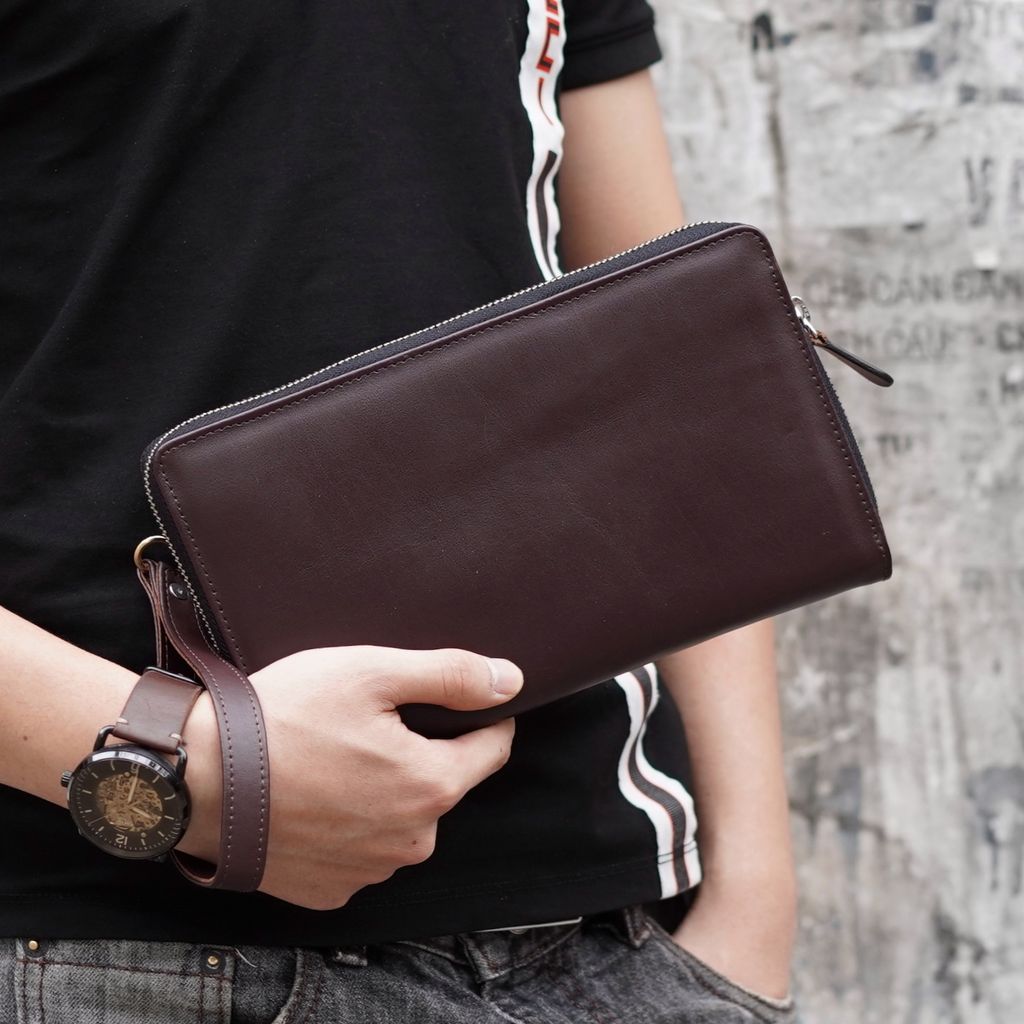 Clutch cầm tay một khoá bản lớn - SP001997