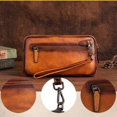 Clutch cầm tay nam da bò đa năng, thời trang - 4309496