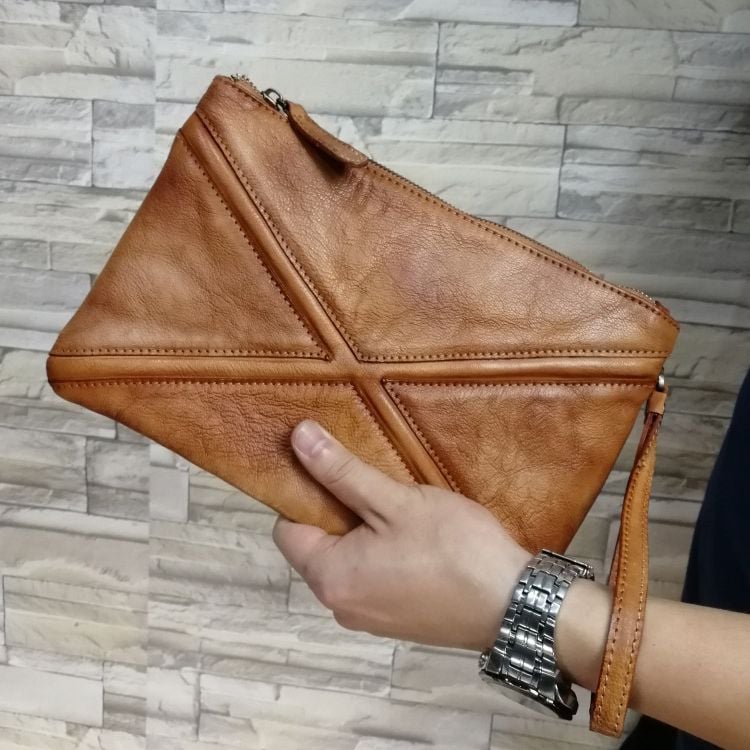 Clutch cầm tay da mềm Retro - 1345742