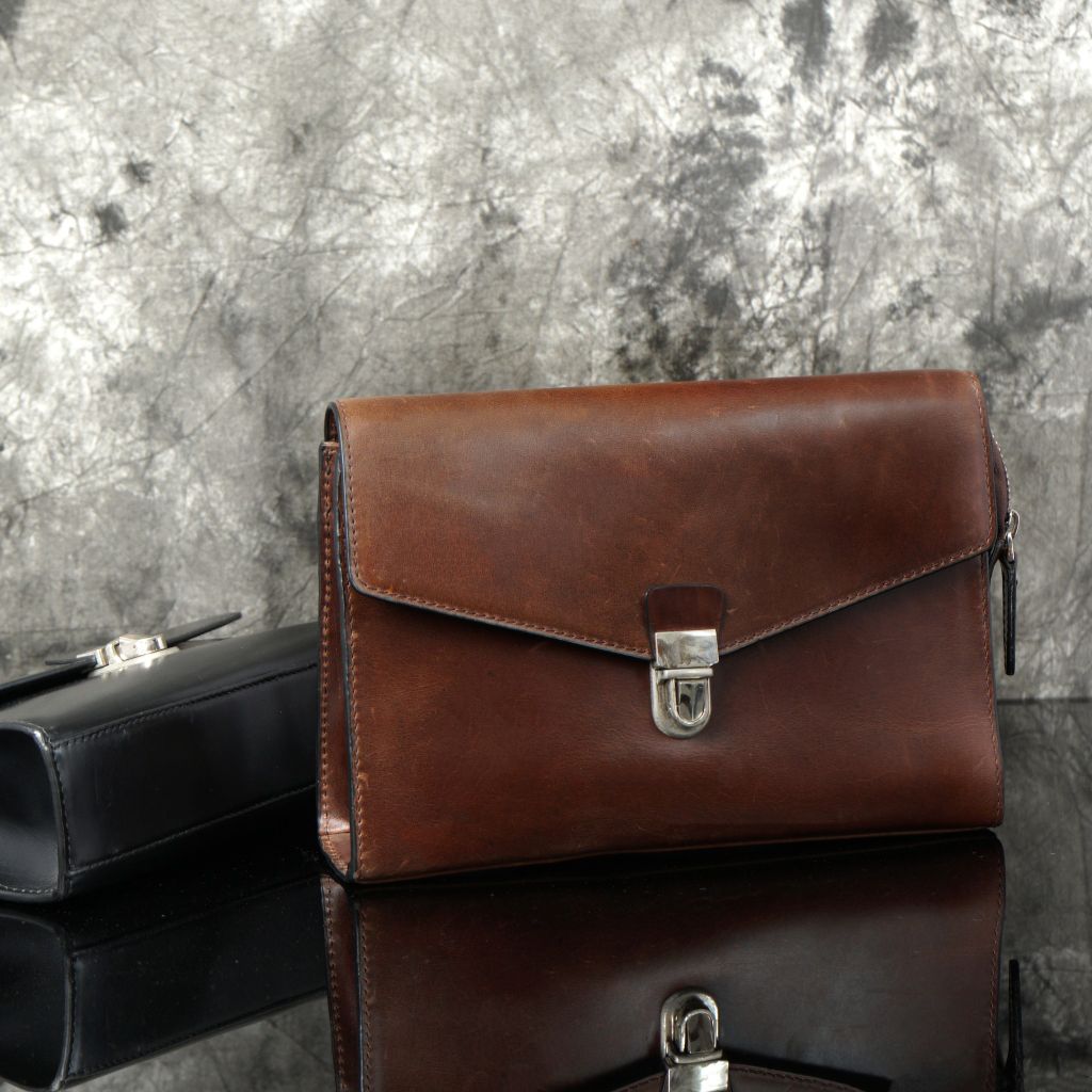 Clutch cầm tay da thật Classic - SP000309