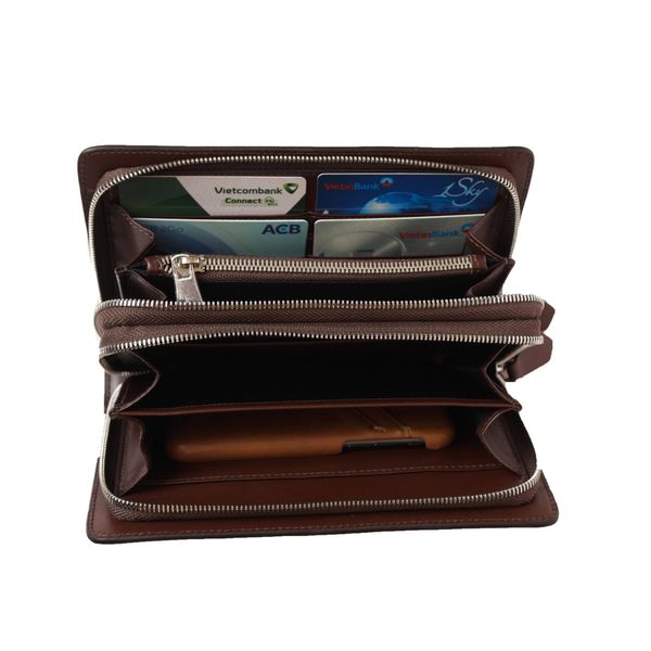 Clutch cầm tay hai khóa cao cấp xuất khẩu - 1810236