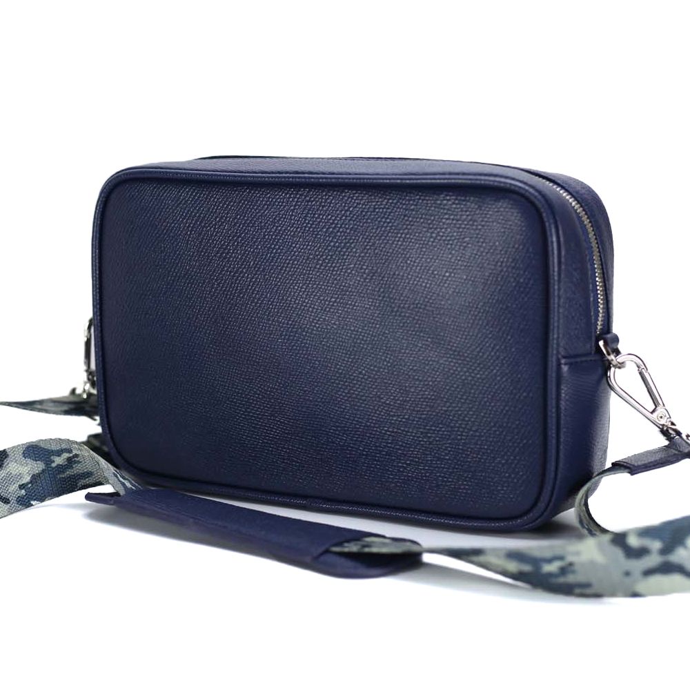 Clutch cầm tay kiêm đeo chéo da cao cấp - Navy 191939