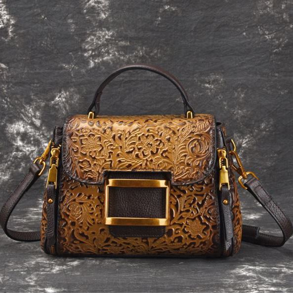 Túi xách nữ da thật họa tiết đẹp cá tính - 684523