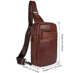 Túi bao tử, đeo ngực nam da bò - 4554616