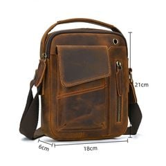 Túi đeo chéo da sáp nam đơn giản, bền đẹp - 4683105