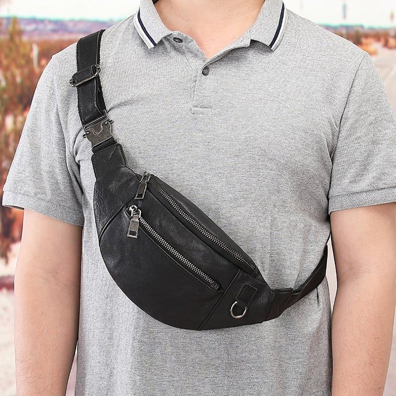 Túi đeo chéo, đeo bụng nam da bò thật - 4514175