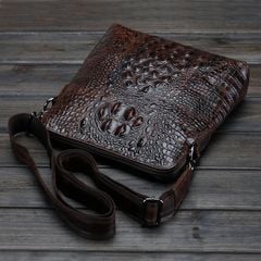 Túi đeo chéo nam da bò vân cá sấu - 4606468