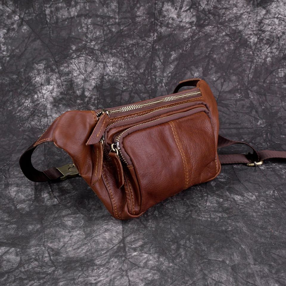 Túi đeo hông da thật 3 tầng - 309014