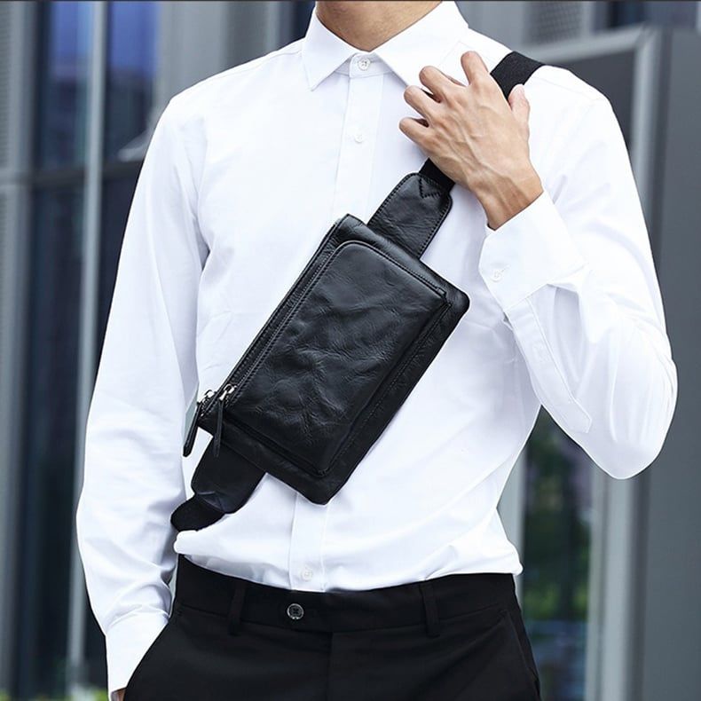 Túi đeo hông, đeo ngực của nam chất liệu da bò - 3739663