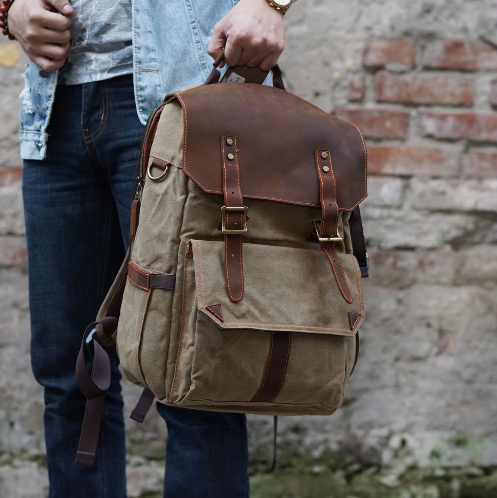 CÒN 1 CÁI SALE NỐT Balo vải bố chống nước đựng máy ảnh - 1475300