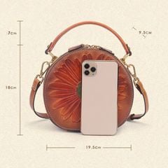 Túi xách da bò nữ họa tiết độc đáo - 4682238