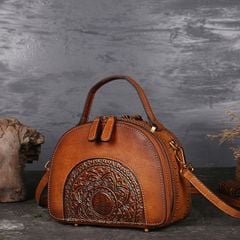Túi xách da nữ họa tiết nổi sang trọng - 4682242