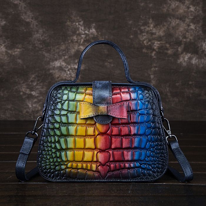 Túi nữ da thật hoa vân cá tính thời trang - 773980