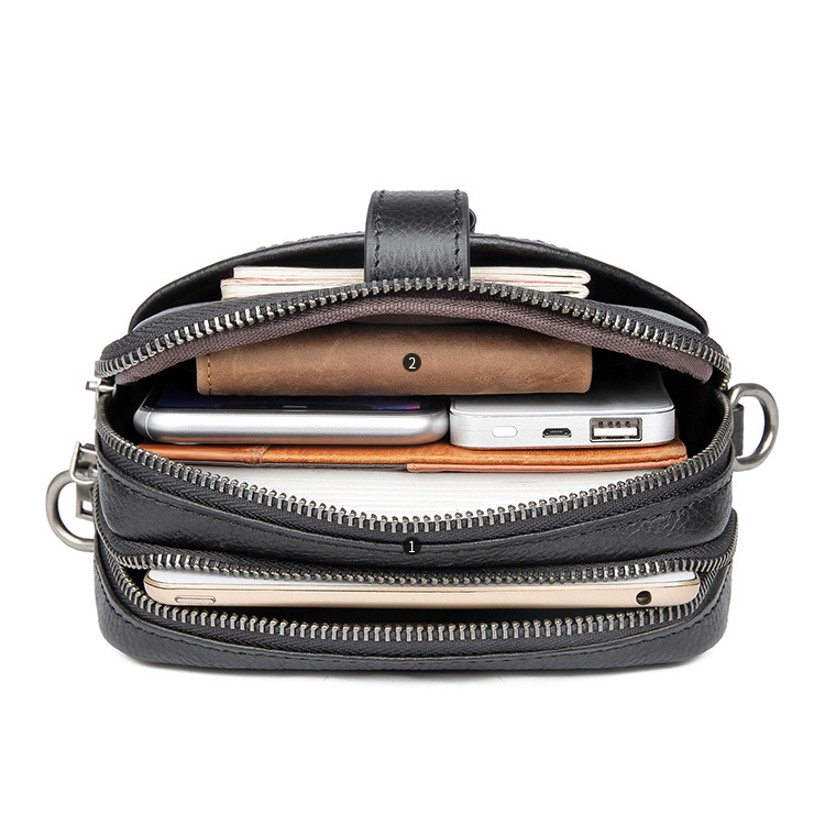 Túi da đeo chéo nam dáng đứng mềm mại thời trang - 1345874