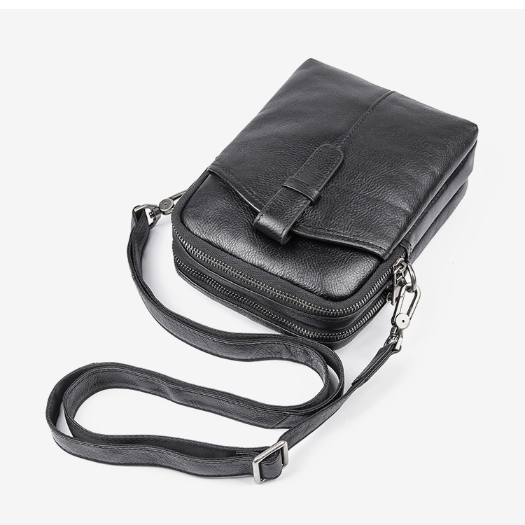 Túi da đeo chéo nam dáng đứng mềm mại thời trang - 1345874