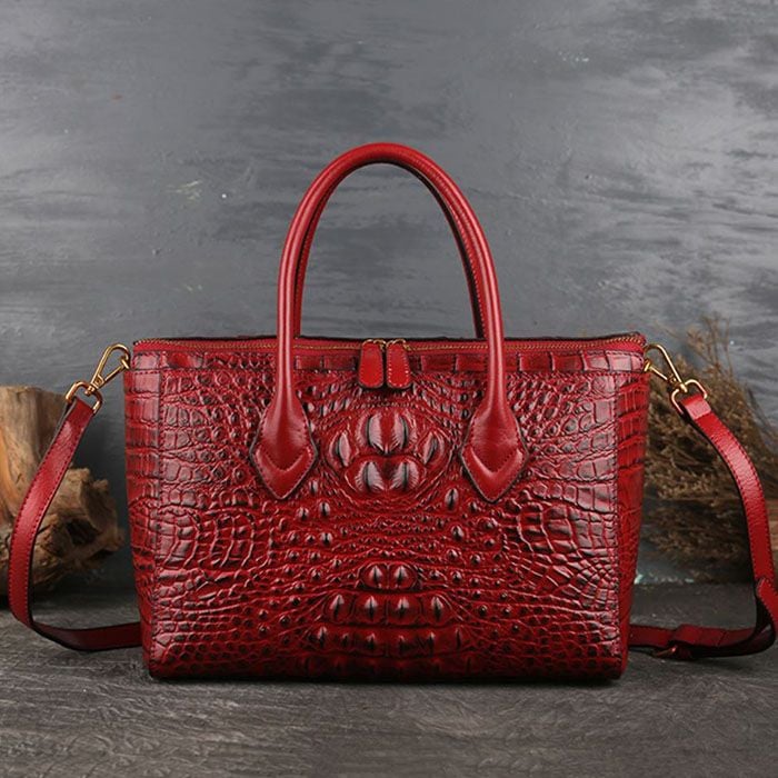 Túi xách nữ da thật vân cá sấu cao cấp - 1534304