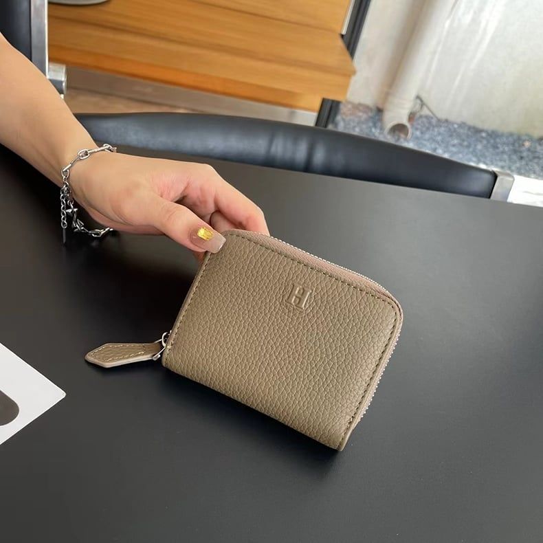 Ví nữ khóa kéo da bò đẹp, tiện lợi - 4777245