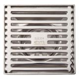  Hố ga thoát sàn chống hôi Inox SUS 304, kích thước 12x12cm Eurolife EL-HG03 (Trắng bạc) 